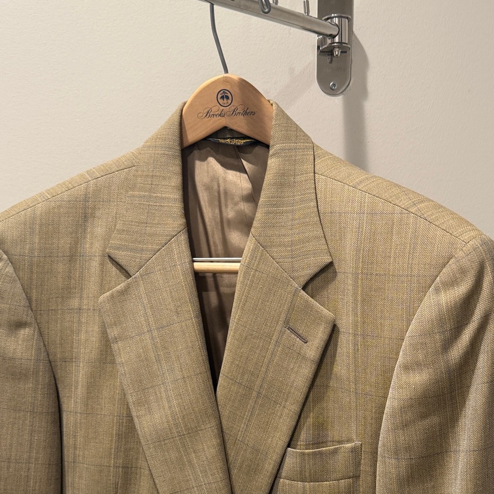 Brooks Brothers Beige Plaid Blazer